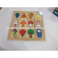 New item wooden match puzzle toy popular wooden shape matching game toys for children,Top quality wooden puzzle game MDD-1010